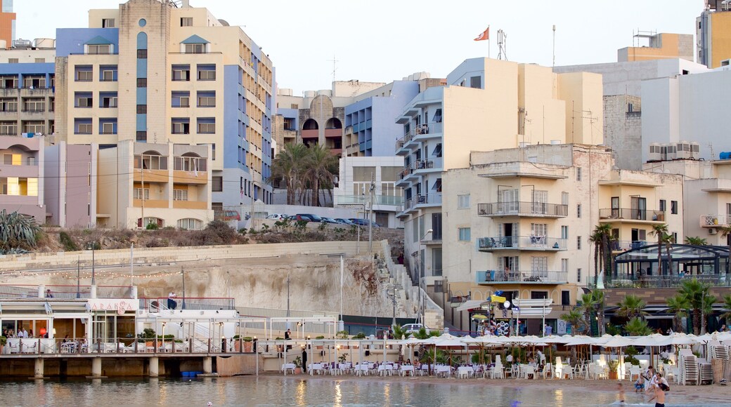 St George\'s Beach showing a coastal town