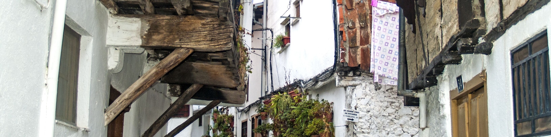 Traditionals buildings on jewish neighborhood in Hervas, Spain