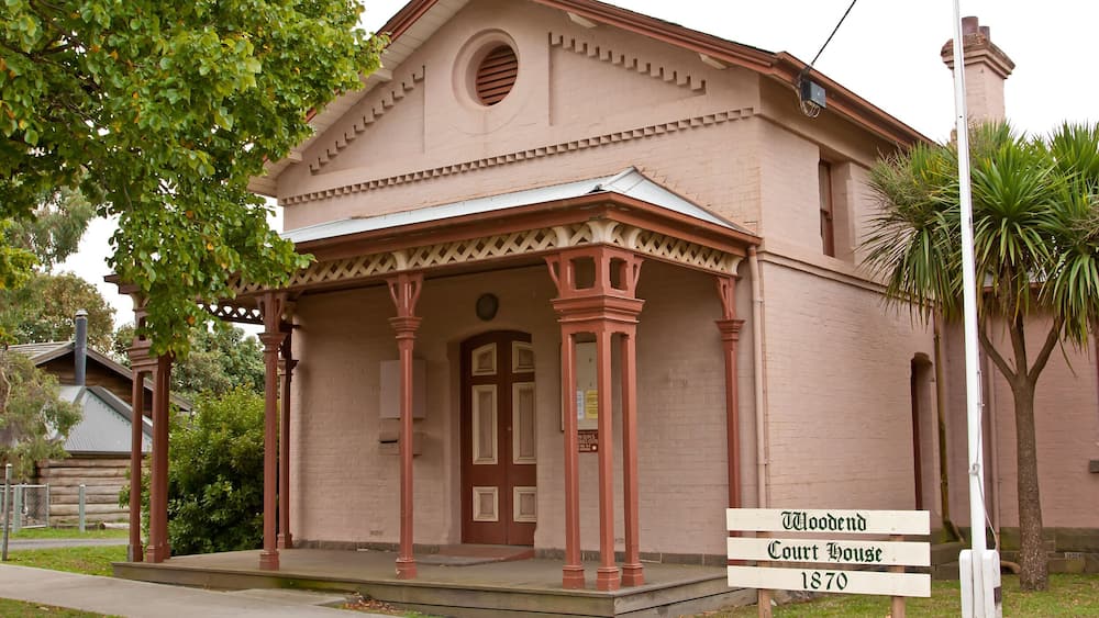 Historic court house (built 1870) in Woodend, Victoria, Australia.
