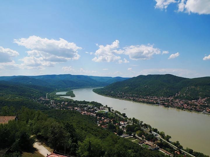 Danube coast - A view frpm Vyshegrad castle (Hungary) #landscape #view #coast #river #Danube #water #old #blue #sky #green #Hungary #Vyshegrad #history