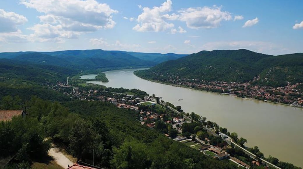 Danube coast - A view frpm Vyshegrad castle (Hungary) #landscape #view #coast #river #Danube #water #old #blue #sky #green #Hungary #Vyshegrad #history