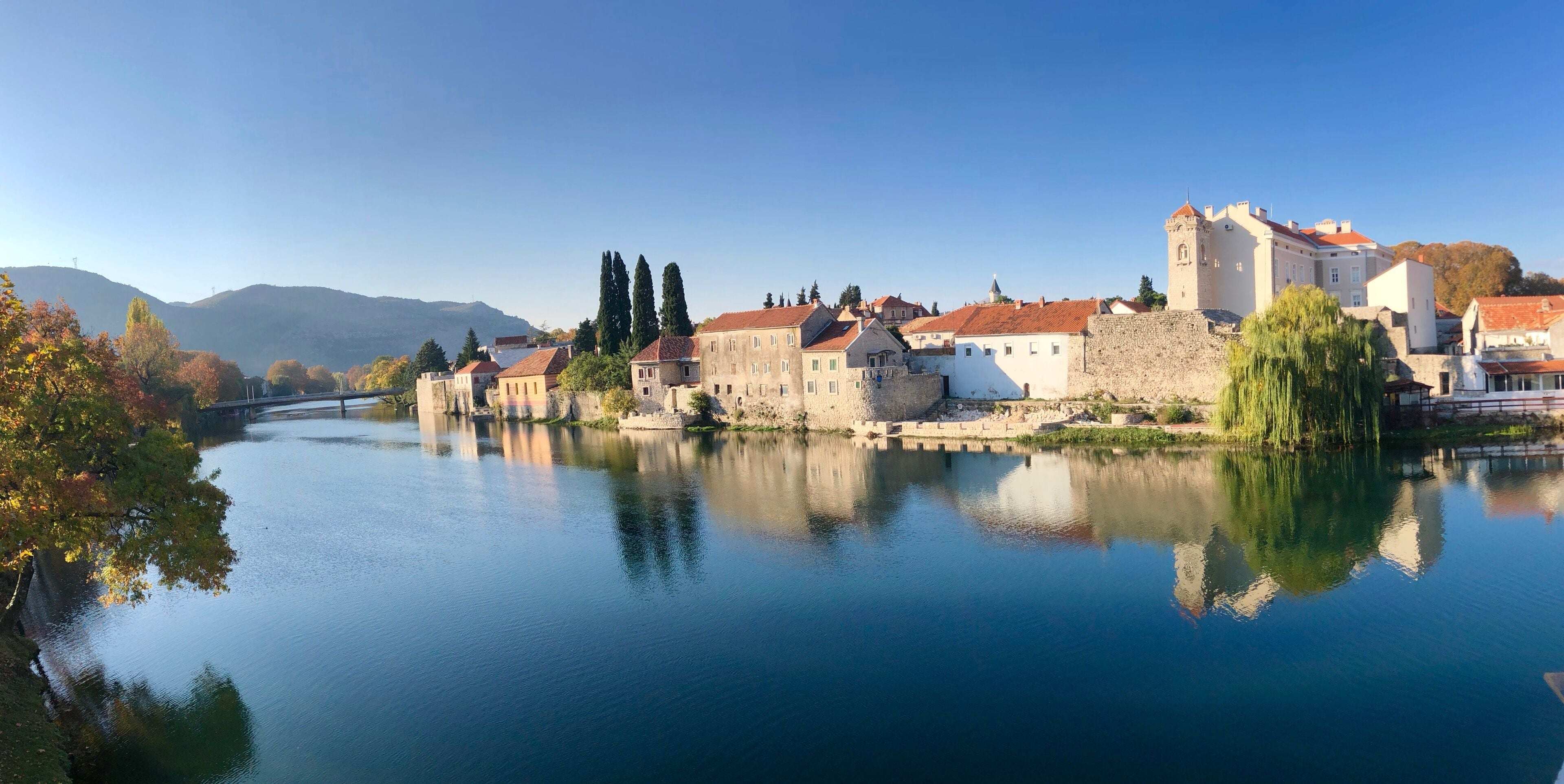 Beautiful reflection of Trebinje old town 