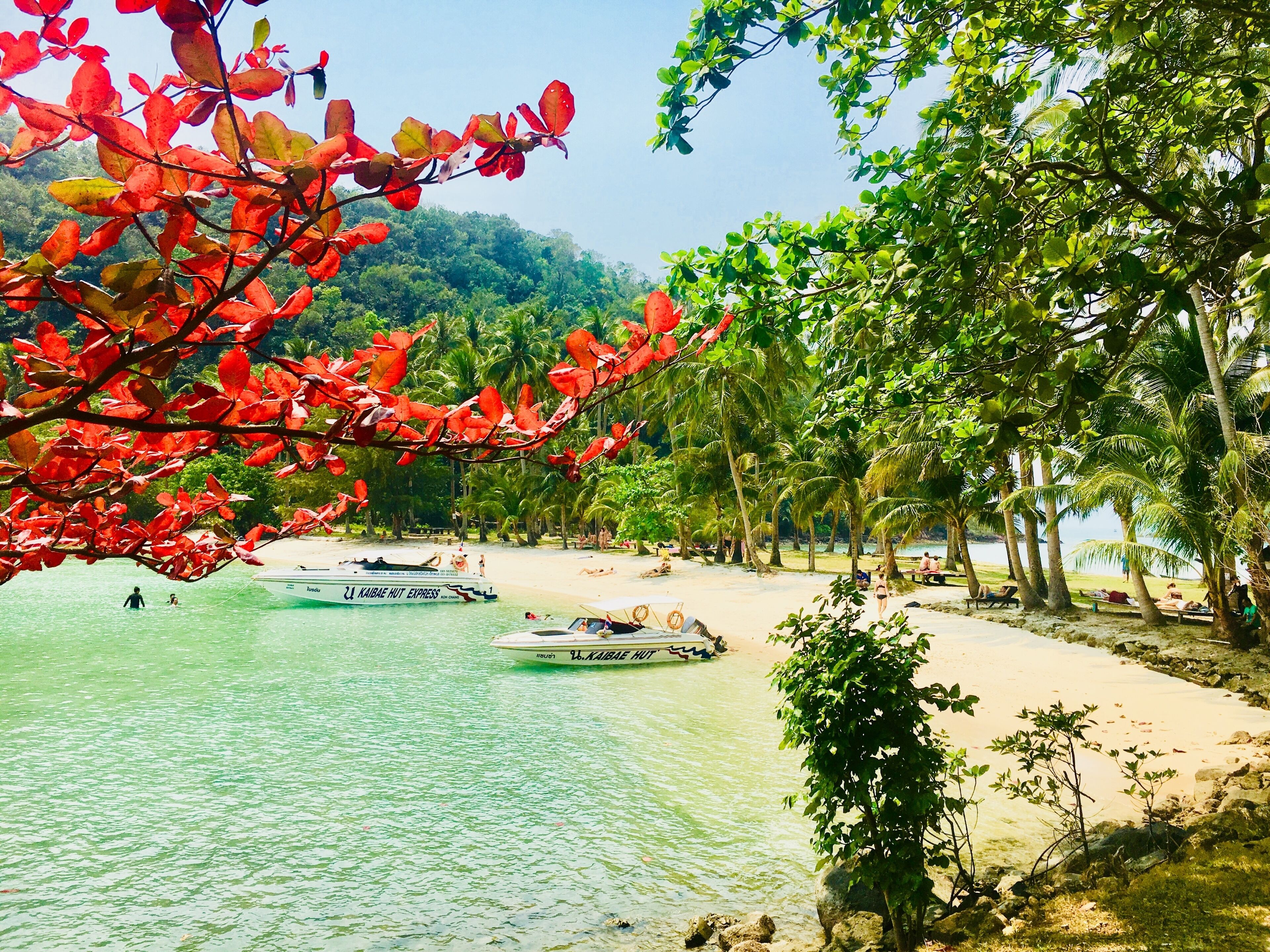 After about 40 minutes by boat from Koh Chang we ended up on this beautiful little beach! It was amazing having lunch under the palm trees. #LifeAtExpedia