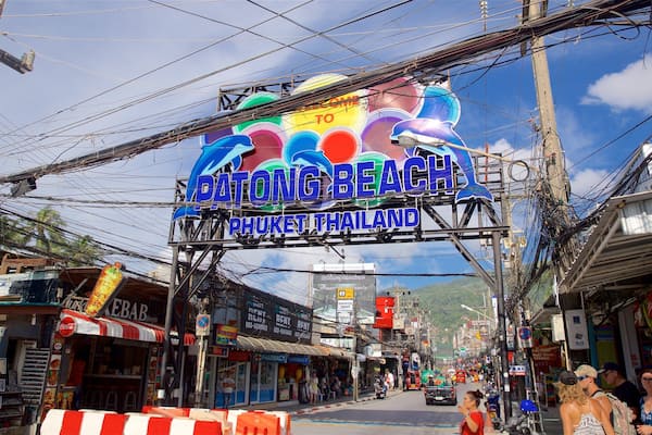 Bangla Night Street showing signage and a small town or village