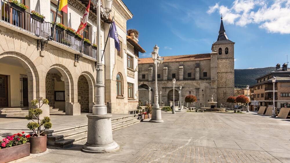 Church of San Eutropio in El Espinar in the province of Segovia in the natural park of Guadarrama (Castilla y León, Spain)