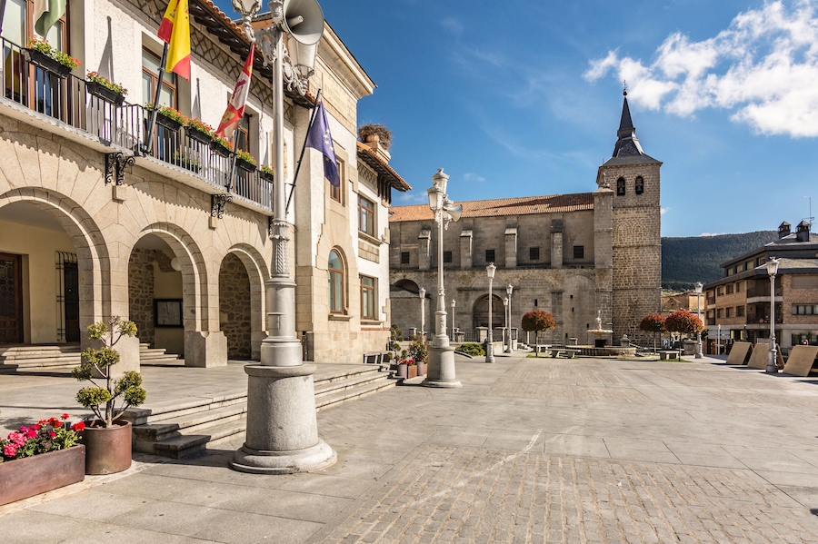 Church of San Eutropio in El Espinar in the province of Segovia in the natural park of Guadarrama (Castilla y León, Spain)