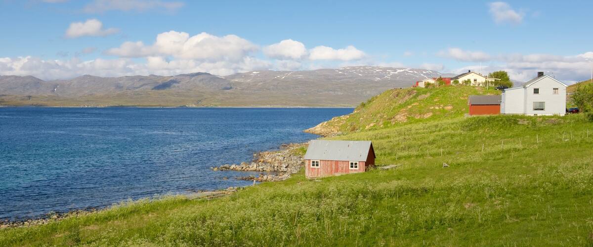 Kvalsund featuring a small town or village