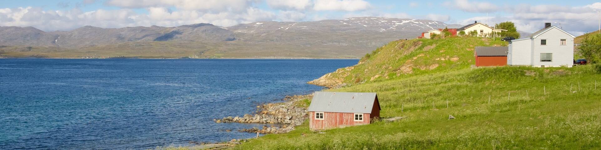 Kvalsund featuring a small town or village