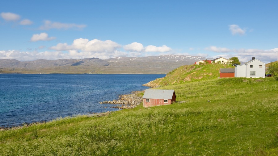 Kvalsund featuring a small town or village