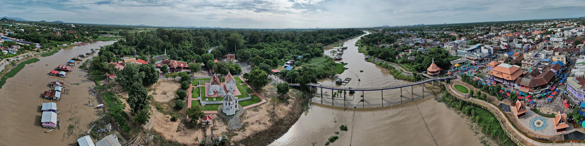 Drone shooting, Sakae Krang river at Uthai Thani サケークラン川 ウタイターニー