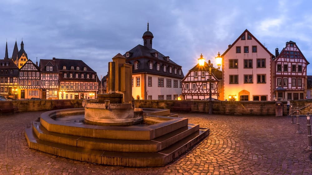 gelnhausen germany high definition panorama at night