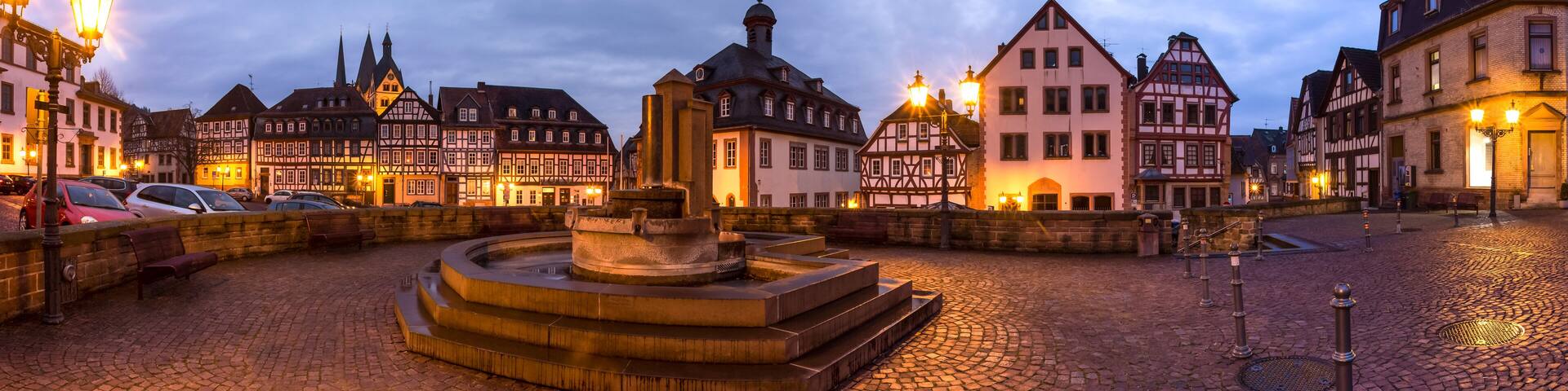 gelnhausen germany high definition panorama at night