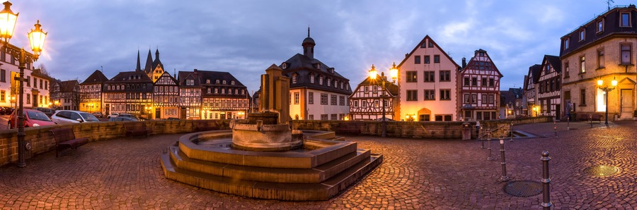 gelnhausen germany high definition panorama at night
