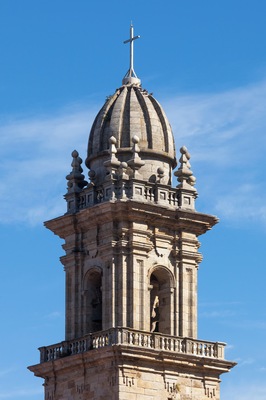 Bell tower of the Monastery of St. Mary of Oia. Galicia (Spain).