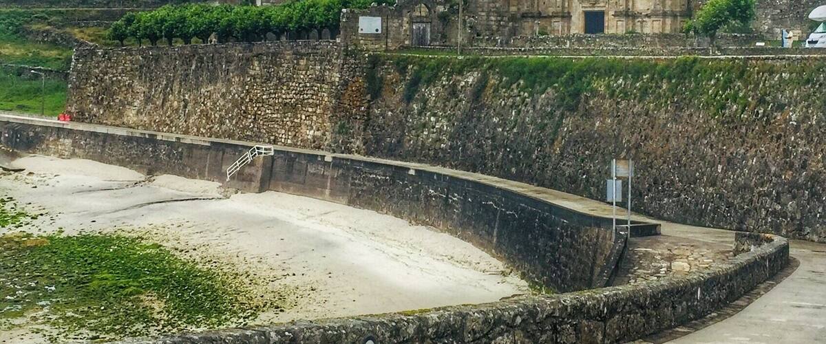 The Monastery of Santa Maria de Oia is right along the path of the Camino de Portugues. This place s a former Cistercian monastery founded in 1137. It is in Galacia Spain. 
#hiking