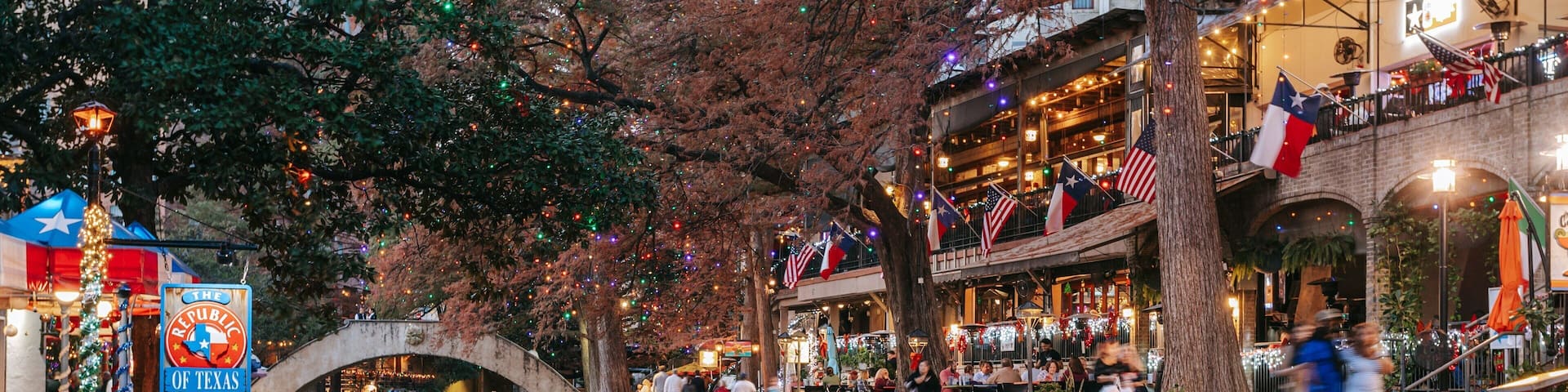 River Walk featuring night scenes and a river or creek
