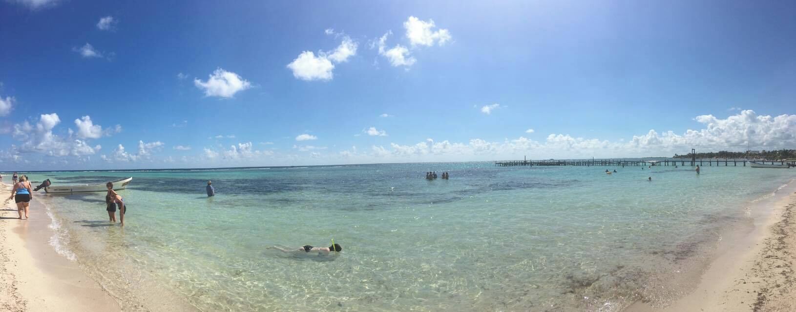 Crystal clear water makes for perfect snorkeling in Costa Maya. #beachbound