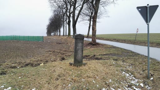 Wegweiserstein an der Bundesstraße 171 zwischen Nassau und Rechenberg-Bienenmühle am Abzweig der Rechenberger Straße nach Nassau