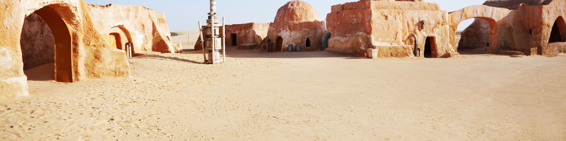 Star wars decoration in Sahara desert