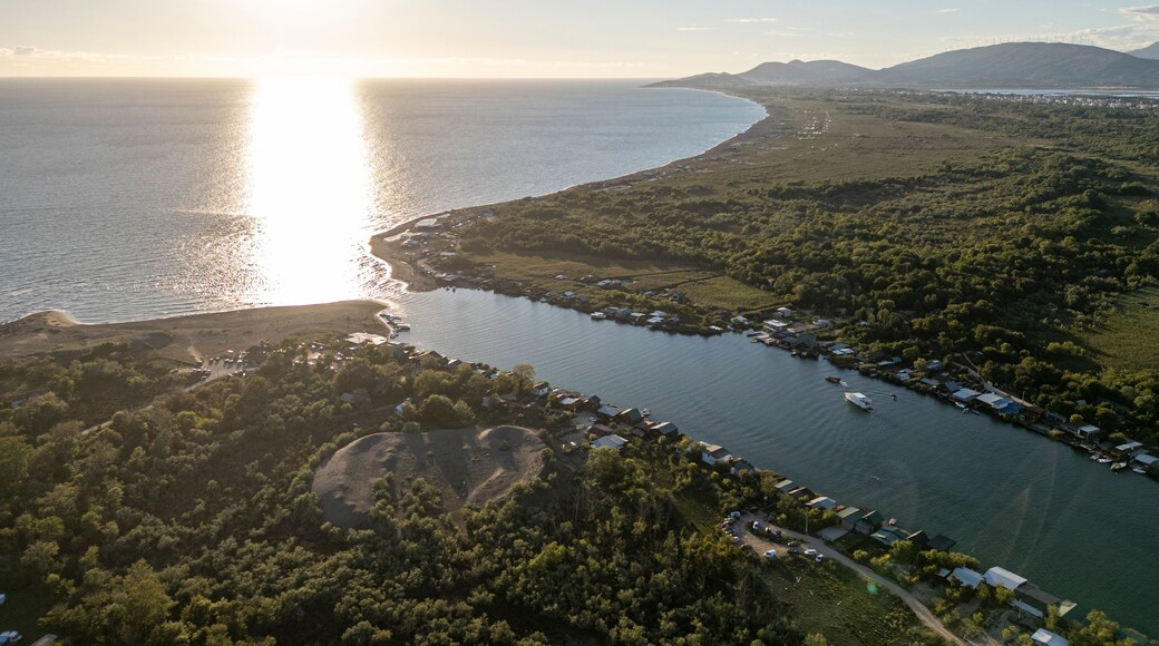 Ada bojana island river delta meeting adriatic sea