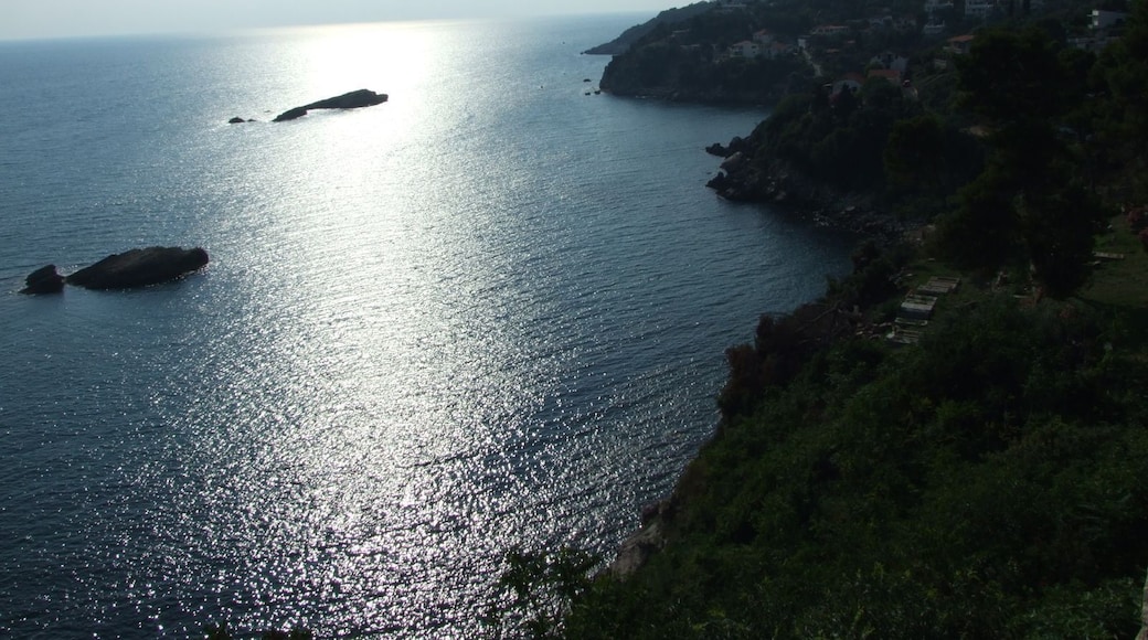View of Ulcinj coast Montenegro - Adriatic Sea