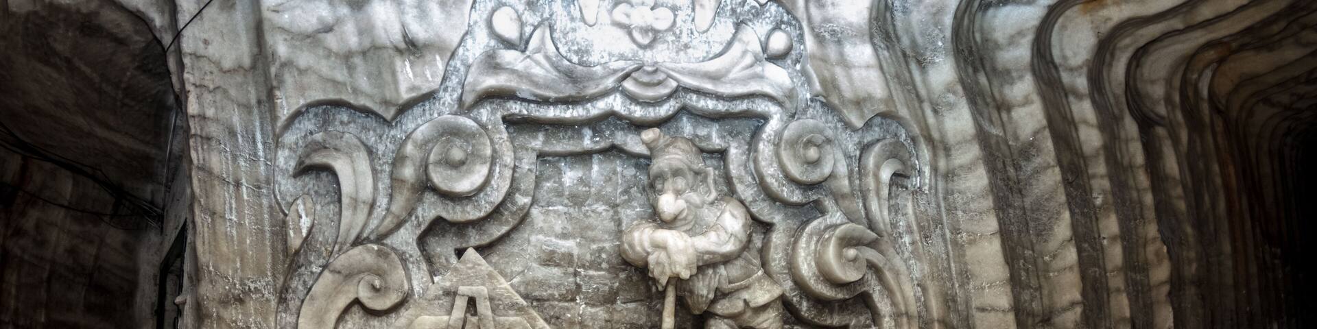 The texture of the salt. Salt wall