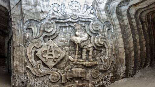 The texture of the salt. Salt wall