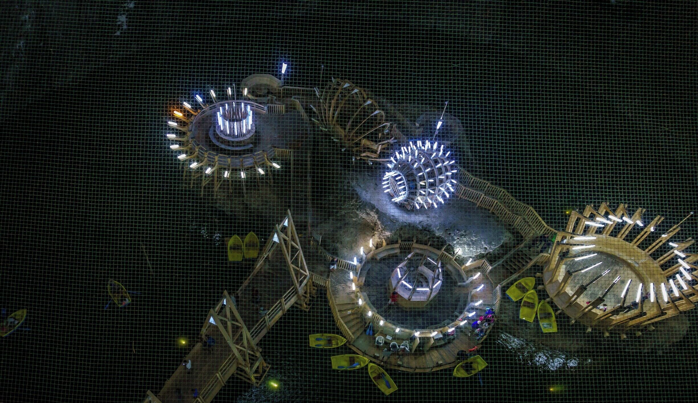 magical amusement park in salt mine 