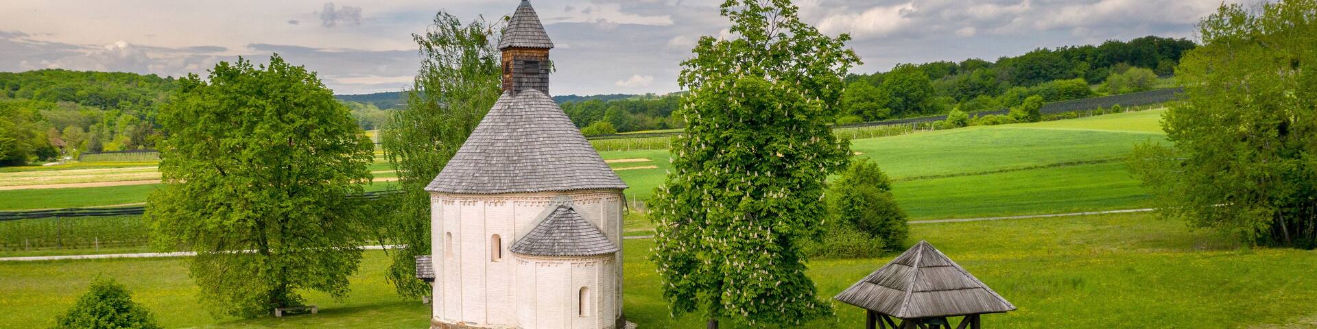 Saint Nicholas and Virgin Mary rotunda with wooden belfry, Selo, Slovenia