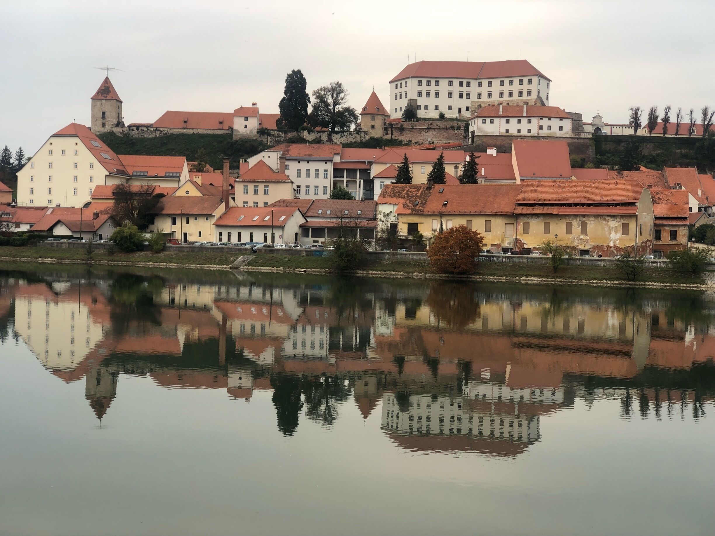 Beautiful reflection of the old town