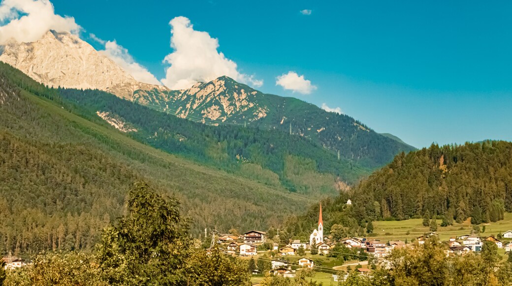 Alpine summer view with a church near Nassereith, Imst, Tyrol, Austria