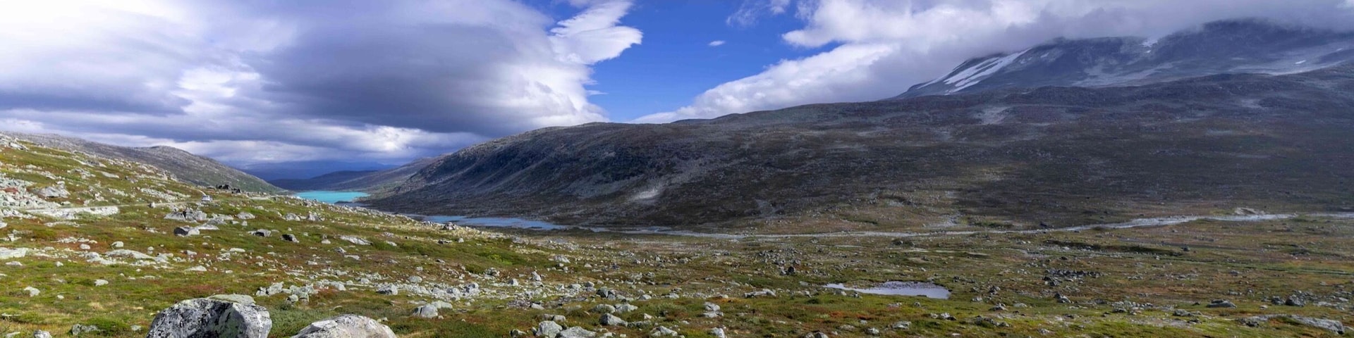 Beautiful view driving along Gamle Strynefjellsveg to Stryn Sommerski.