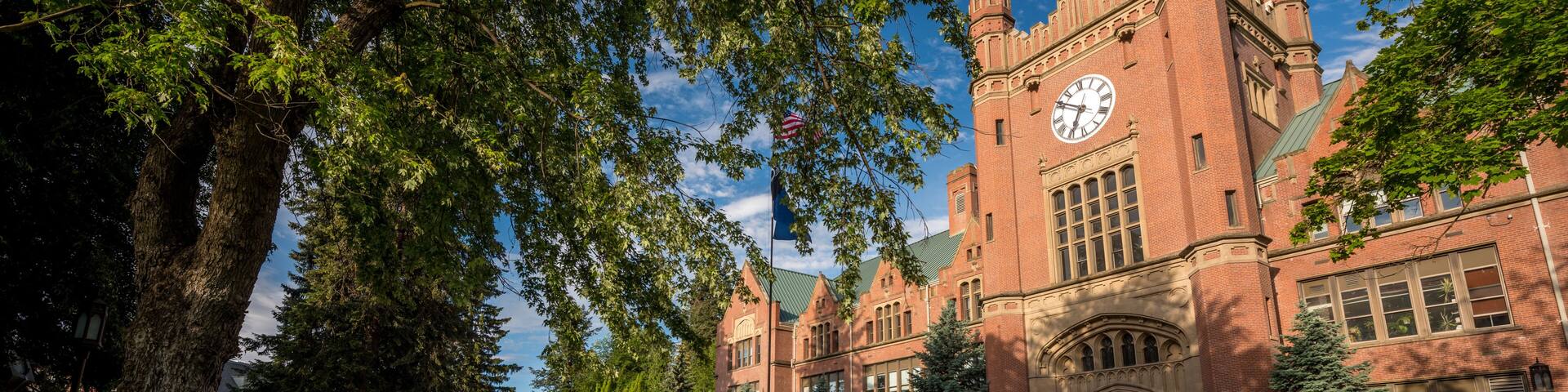 Beautiful brick university administration building