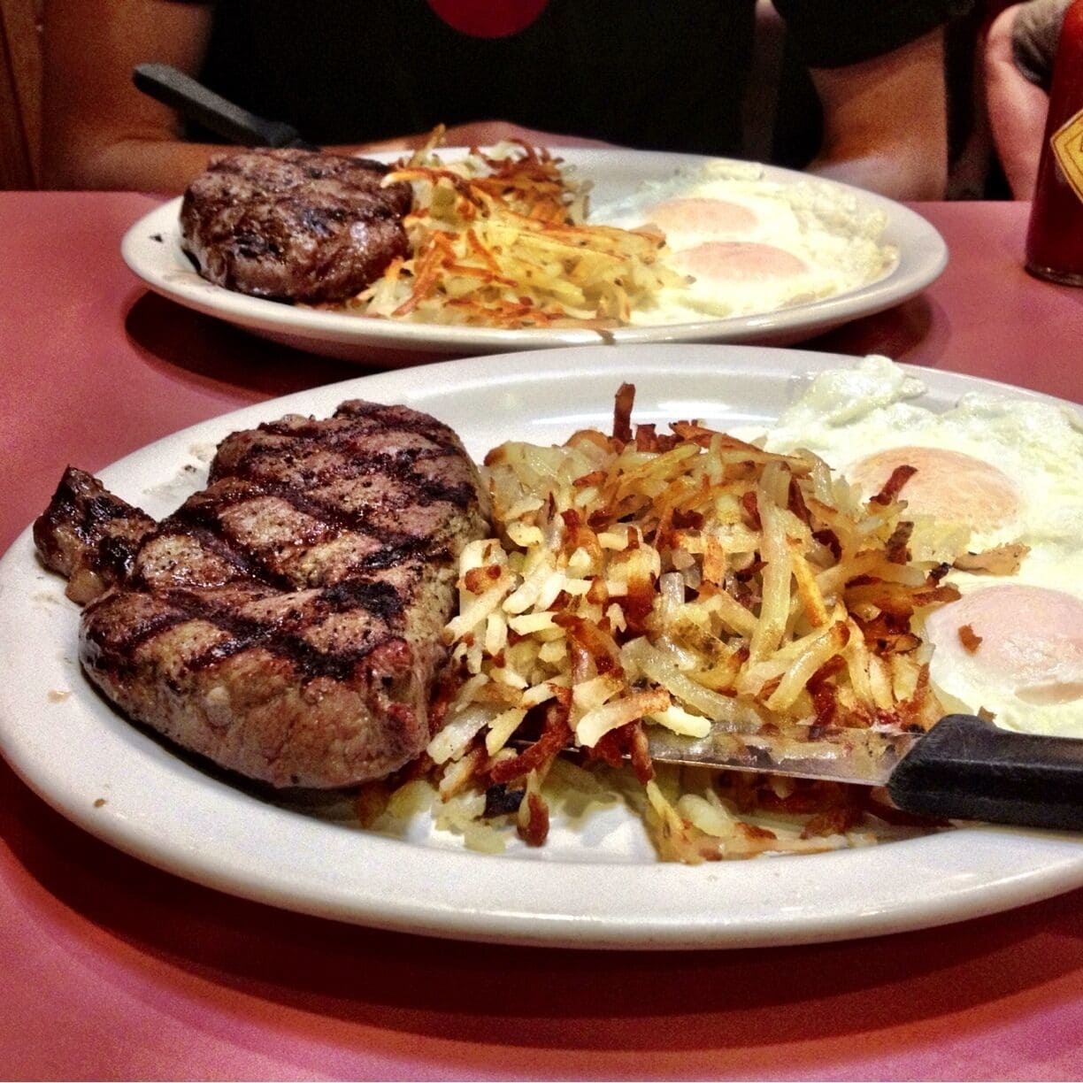 Steak & Eggs for $9.99.... We'll take two!