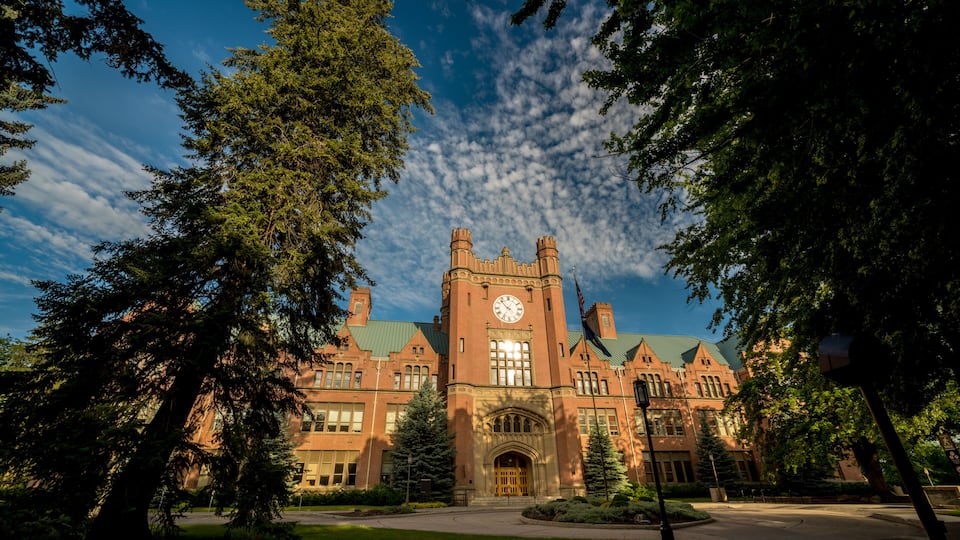 Idaho university brick admin building