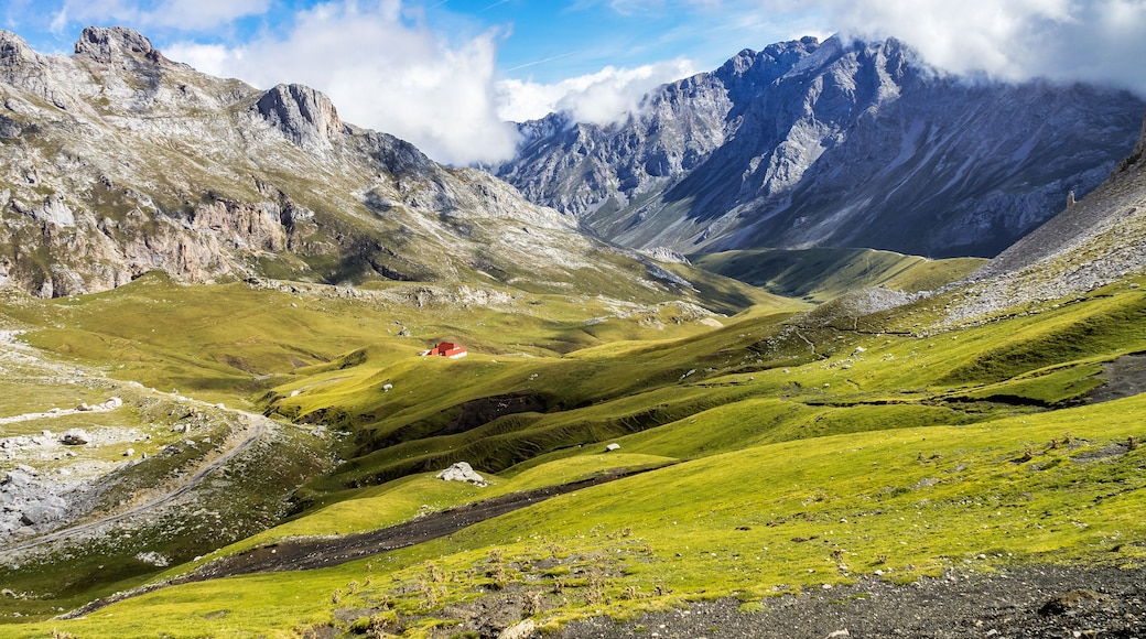 Fuente De in the in mountains of Picos de Europa, Cantabria, Spain