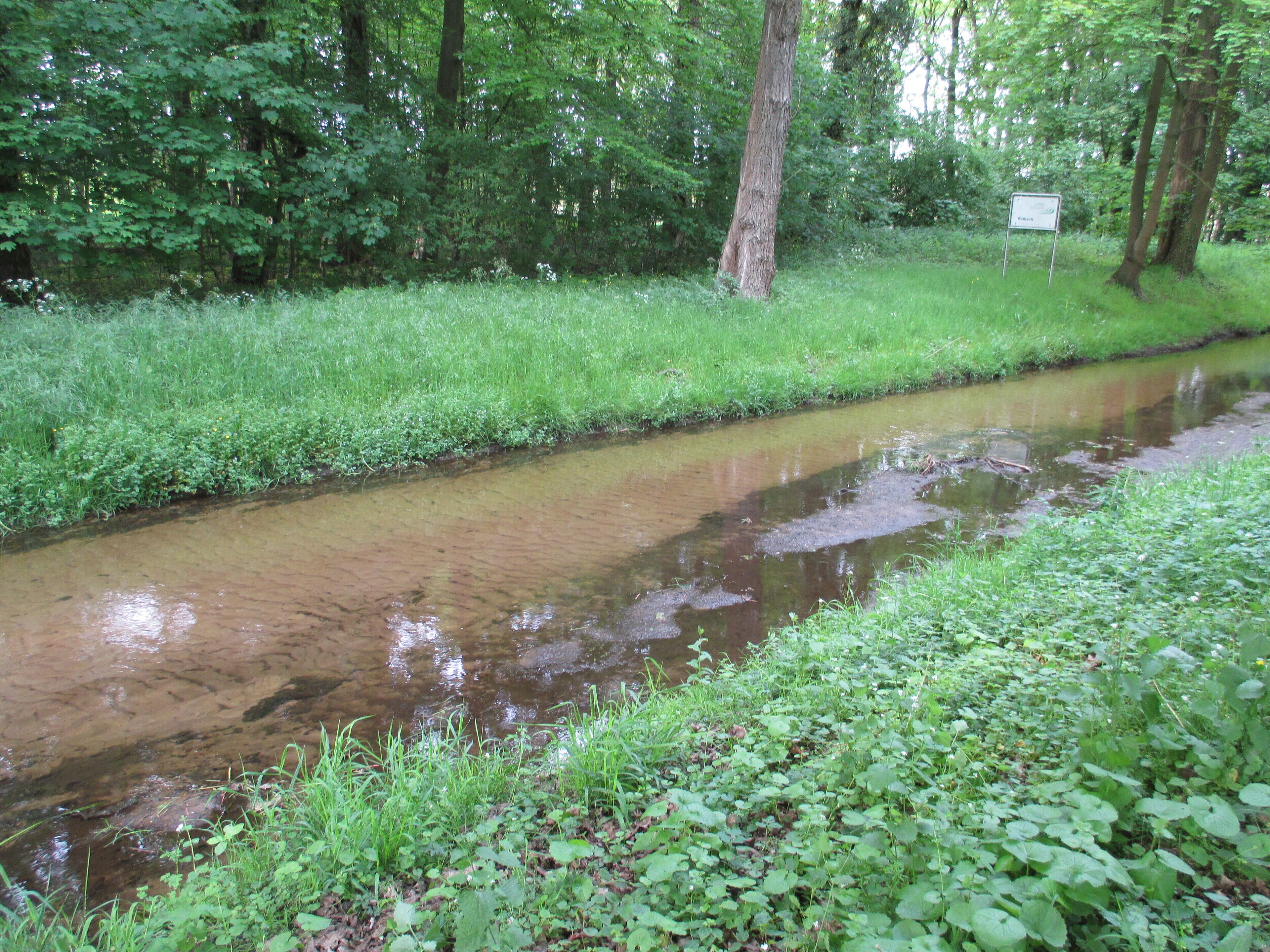 Rotbach an der A3 / Hülsstraße in Dinslaken-Hiesfeld.