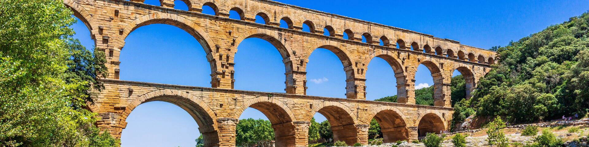 Nimes, France. Pont du Gard.