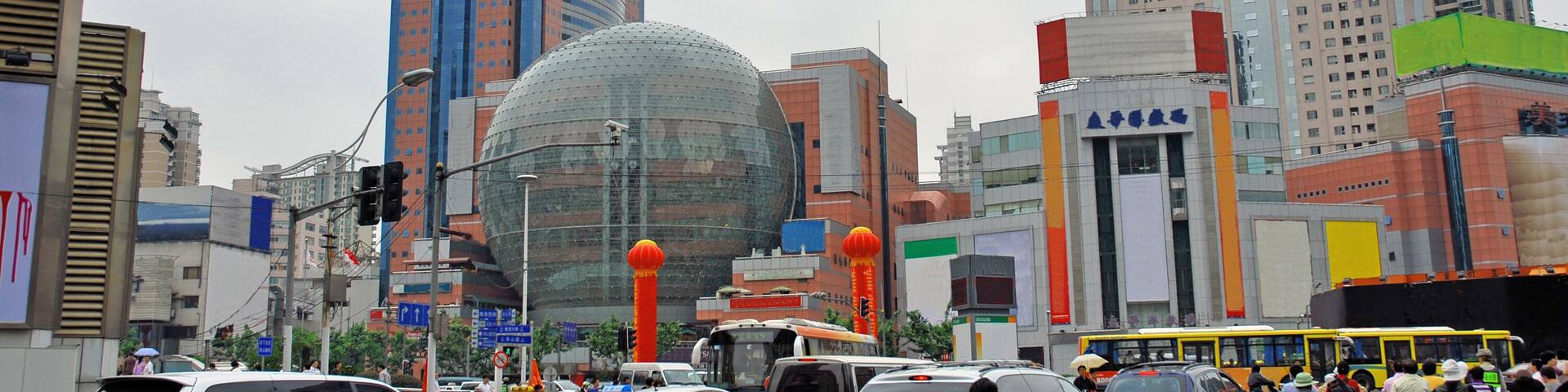 China Shanghai Puxi centaral Xujiahui; Shutterstock ID 86592733