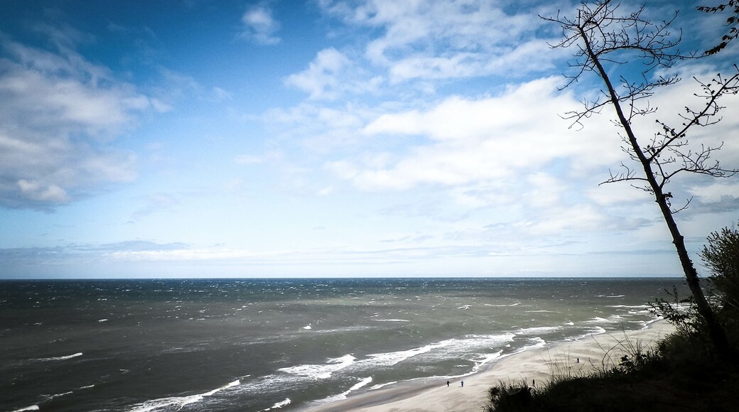 Beautiful Baltic Sea coast in Jastrzebia Gora, Poland.