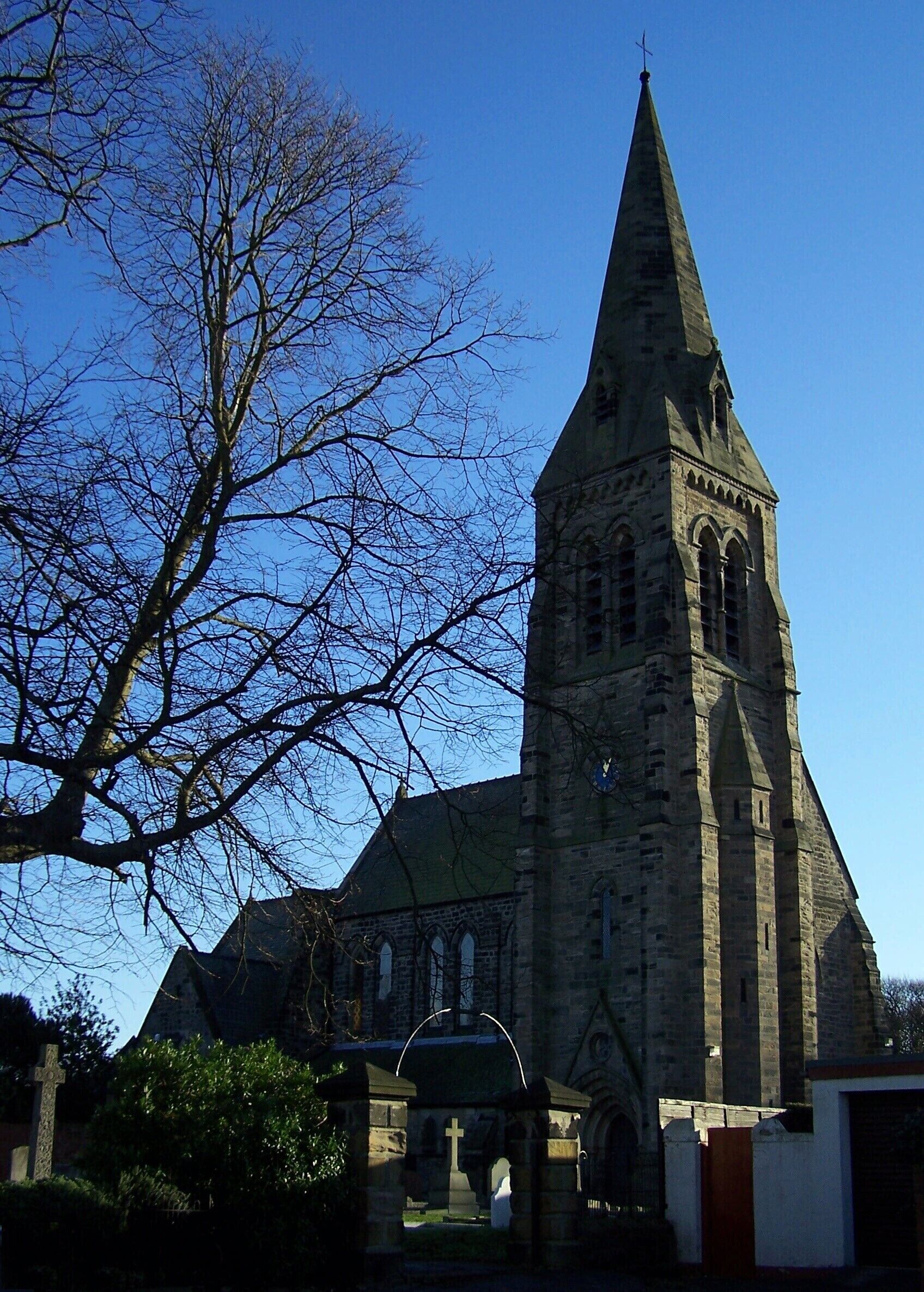 St Mary's parish church, West Rainton, County Durham, seen from the northwest