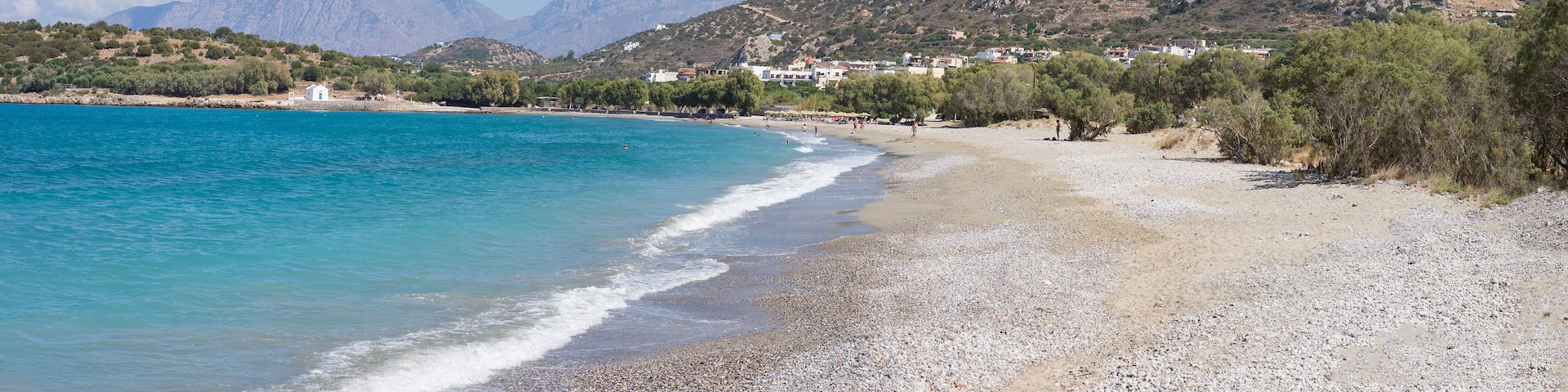 Coastline scenery beach sea island, Crete Greece