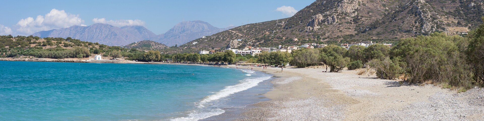 Coastline scenery beach sea island, Crete Greece