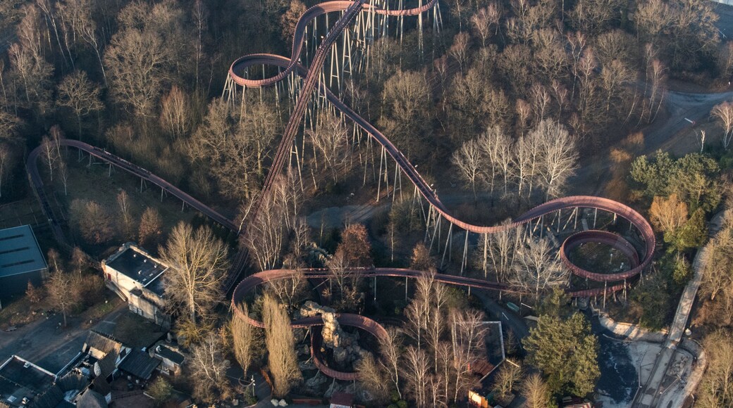 Vue aérienne du Parc Astérix au repos - 60