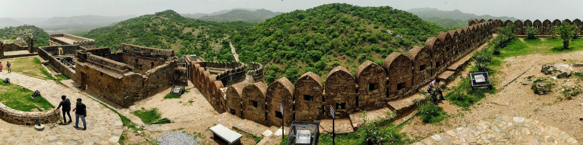 The mighty Kumbhalgarh in Rajasthan with the second longest wall in the world, after the Great Wall of China.