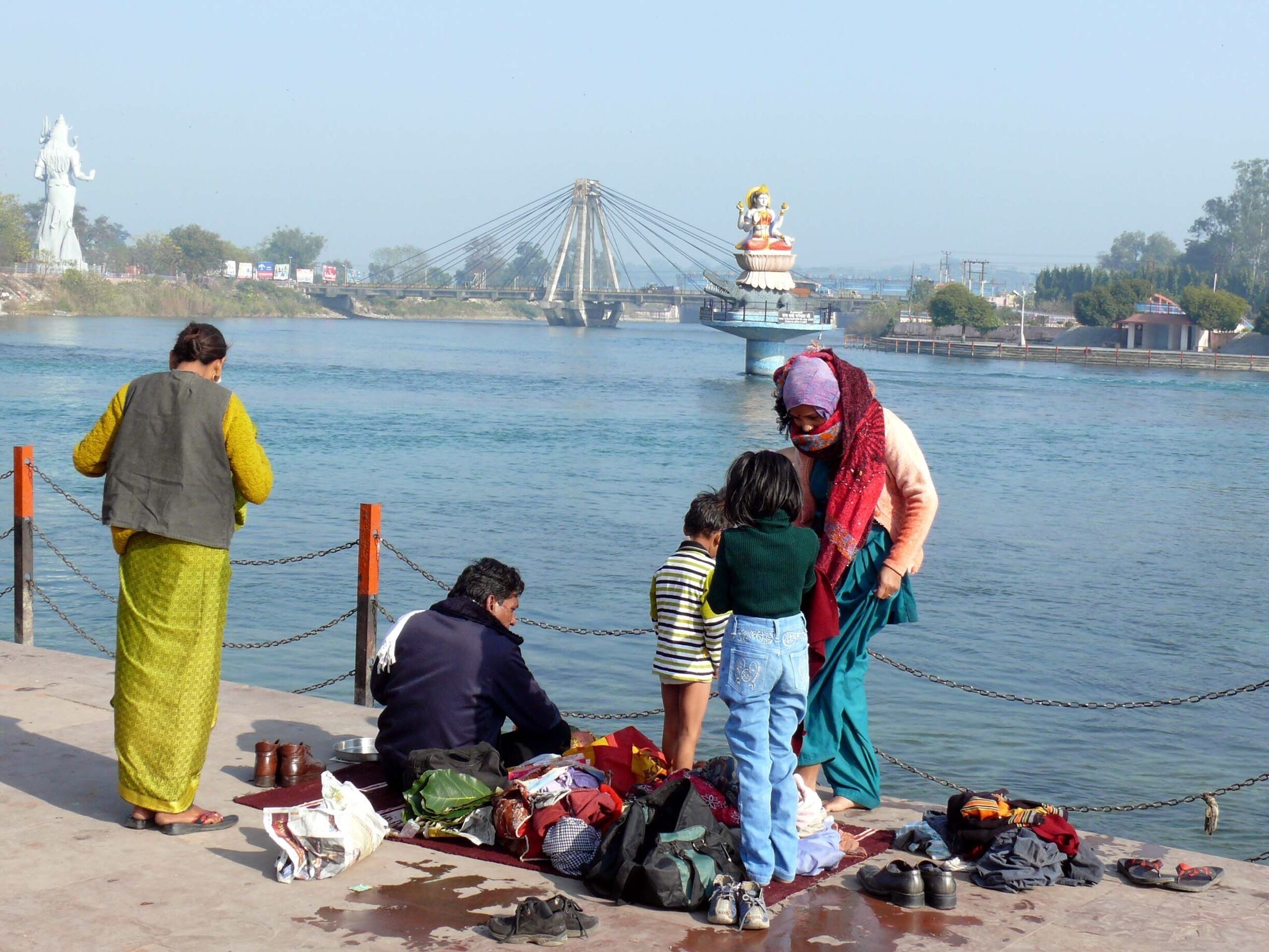 #Haridwar #India is near the course of the #Ganges. Much less intense then #Varinase. Still lots of people. In and out of the water. Not very clean but I would not be going in anyway. Still very interesting to see the devotions of the people. And as it is not very touristy it comes off as being totally real. 
