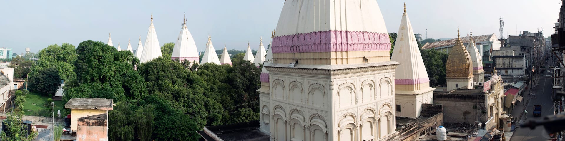 Jammu / India 24 July 2018 Panorama view of the famous Raghunath Temple at Jammu city in India
