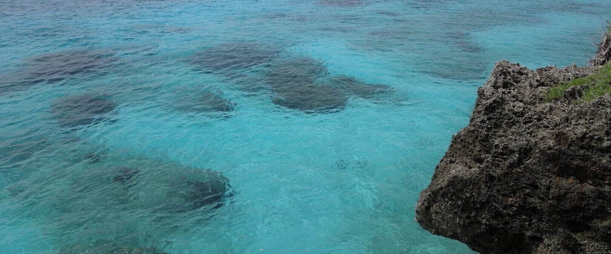 While this private island off Cebu has some amazing swimming areas, almost all sides of the island call at you to jump in. There's just no way back up the sharp volcanic cliffs. #EndlessSummer