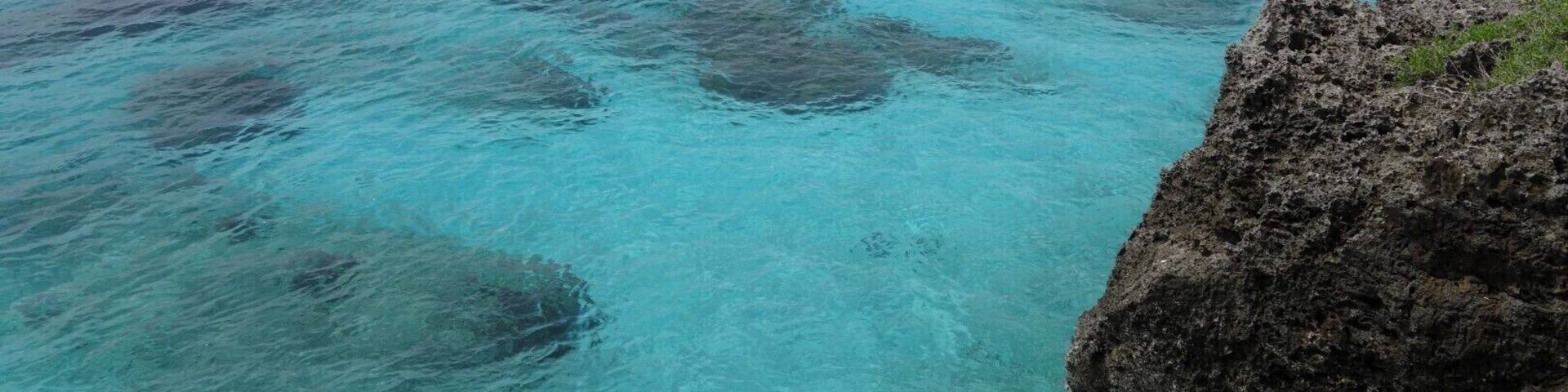 While this private island off Cebu has some amazing swimming areas, almost all sides of the island call at you to jump in. There's just no way back up the sharp volcanic cliffs. #EndlessSummer