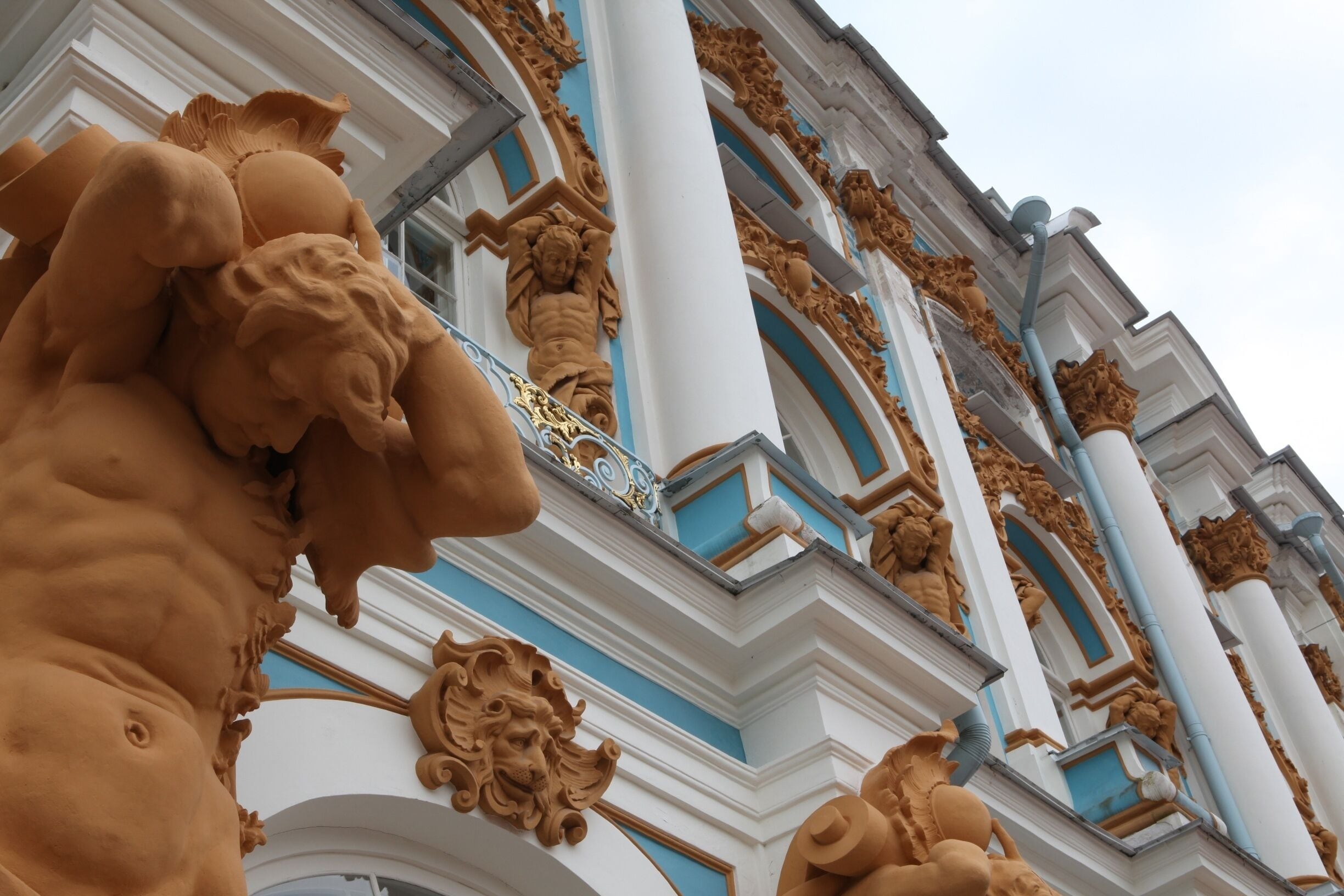 The ornate facade of Catherine's Palace.